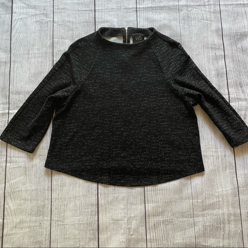 W5 Heathered Grey High Neck Top Size M